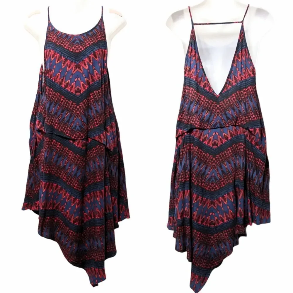 FREE PEOPLE Strappy Asymmetrical Hem Dress S